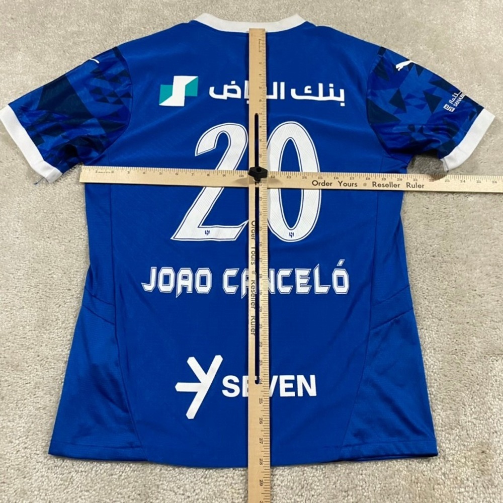 Puma Al-Hilal FC Jersey Mens XL Joao Cancelo 20 Home Blue Soccer Kit Football - Picture 7 of 12
